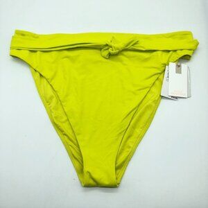 Good American 10 Ways To Wear Bikini Bottom Hi Waist Stretch Neon Yellow 6 US 3X